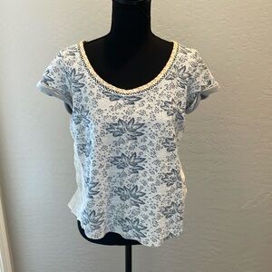 Anthropologie/Akemi + Kin Floral Tipperary Short Sleeve Shirt